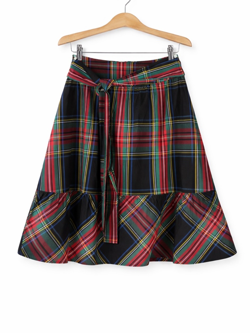 J.Crew Factory Plaid Midi Skirt Size 0 Tartan A-Line Preppy Academia Classic